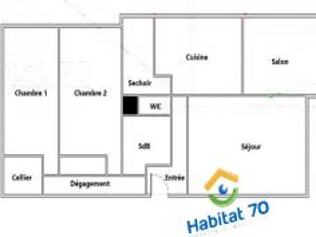 location appartement lure 4 pièces 81 m2 haute saone 70200 556 € / mois