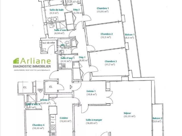 Location appartement, Paris 7ème 75007, 6 pièces, 153.2 m², ref 87216189