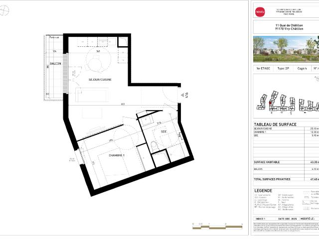 Location Appartement Quai de Châtillon, Viry Châtillon