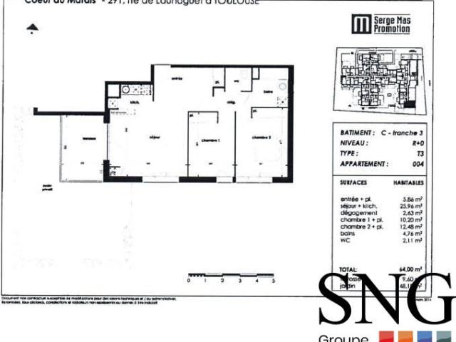 Location Appartement Route de Launaguet, Toulouse