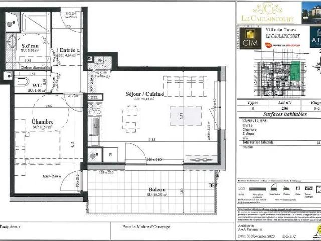 Location Appartement Rue Caulaincourt, Tours