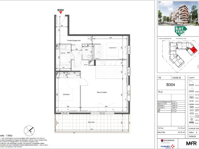 Location Appartement Rue Camille du Gast, Villeneuve la Garenne