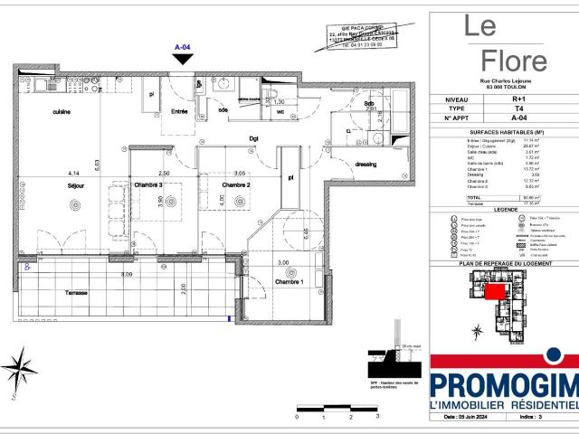 Location Appartement Rue Charles Lejeune, Toulon
