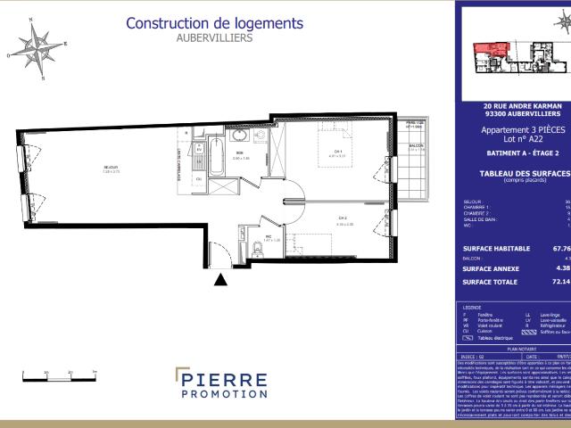 Location Appartement Rue André Karman, Aubervilliers