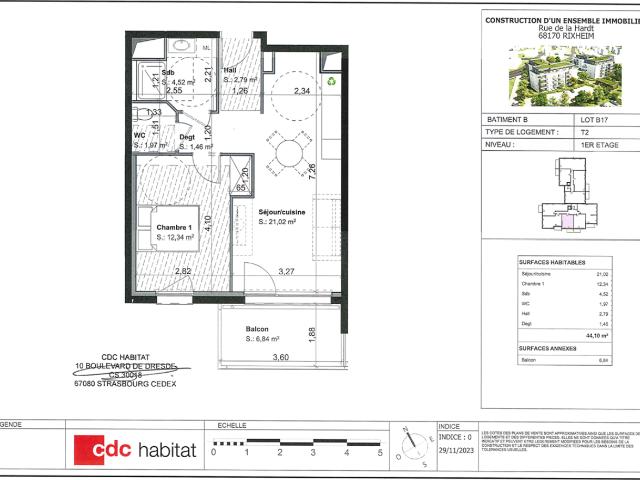 Location Appartement Rue de la Hardt, Rixheim