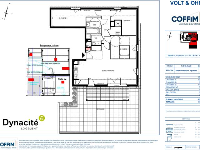 Location Appartement Rue de la République, Rillieux la Pape