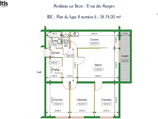 Location Appartement Rue des Murgers, Mirebeau sur Bèze