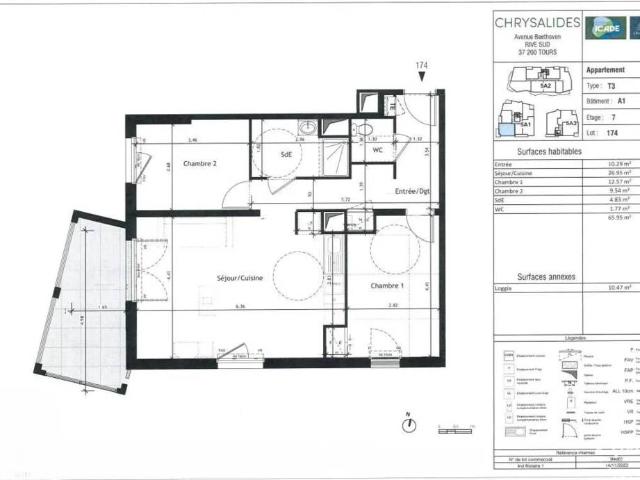 Location Appartement Rue des Ursulines, Tours
