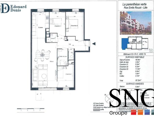 Location Appartement Rue Émile Rouzé, Lille