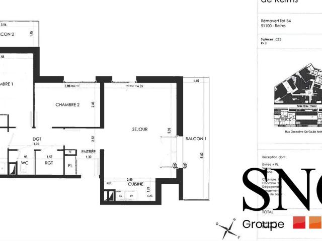 Location Appartement Rue Louis Armand, Reims