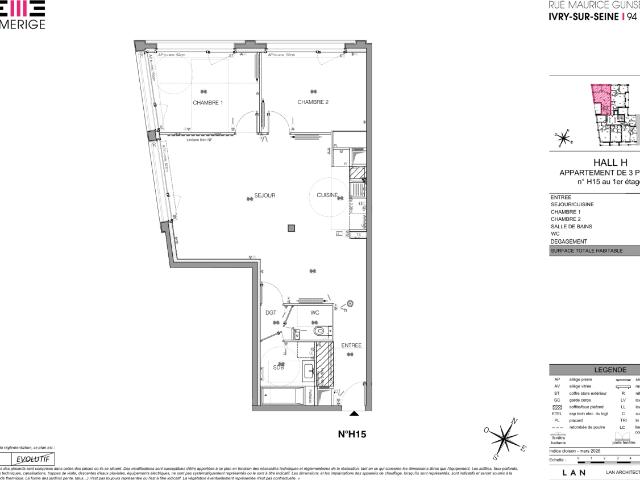 Location Appartement Rue Maurice Gunsbourg, Ivry sur Seine