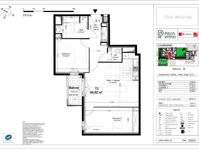 Location Appartement Rue Madiraa, Courbevoie