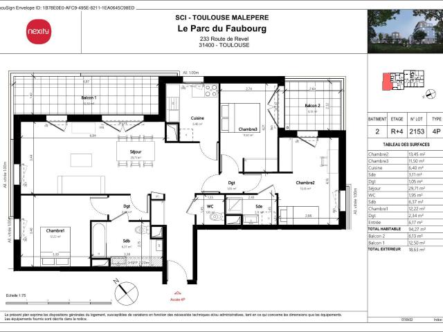 Location Appartement Rue Santiago du Chili, Toulouse