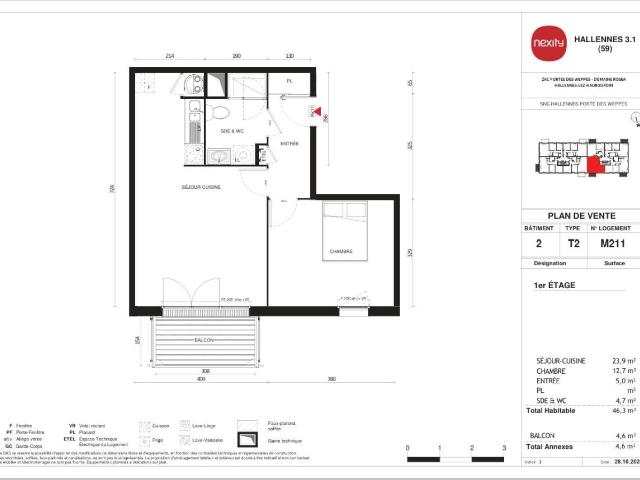 Location Appartement Rue Pierre Rommès, Hallennes lez Haubourdin