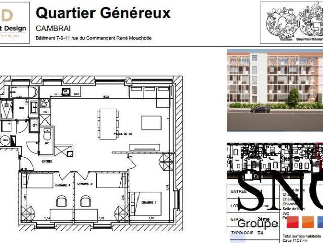 Location Appartement Rue René Mouchotte, Cambrai