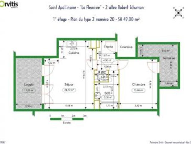 location appartement saint apollinaire 2 pièces 49 m2 cote d'or 21850 434 € / mois