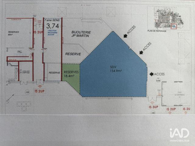 Location Boutique/Local commercial 177 m²