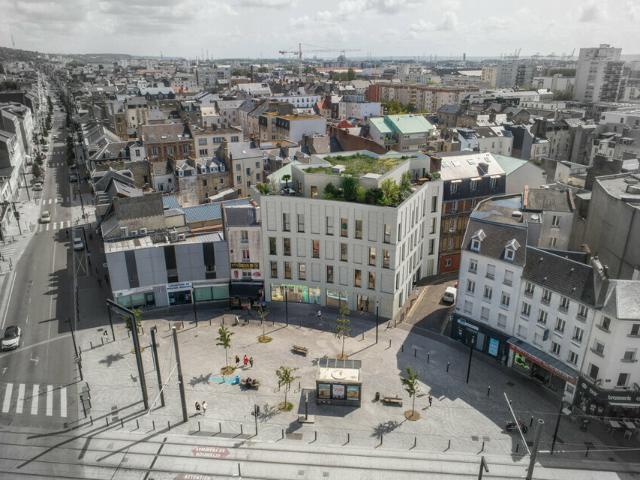 Location bureaux Le Havre Quartier Rond Point, tram et bus