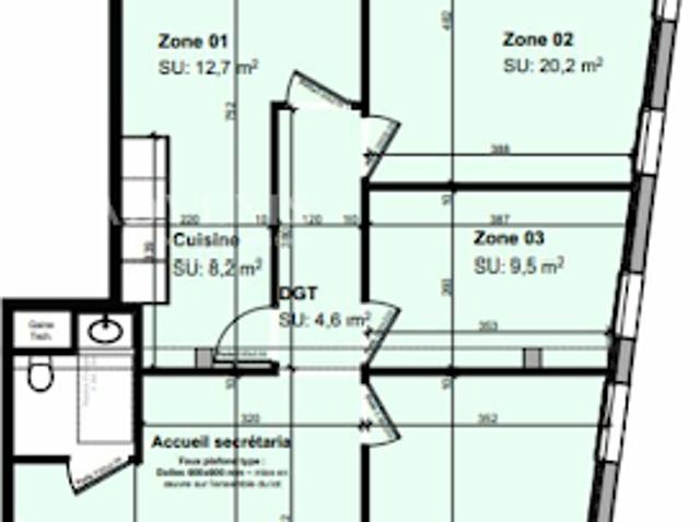 Location Bureaux 0 pièces 96.9 m2 Narbonne