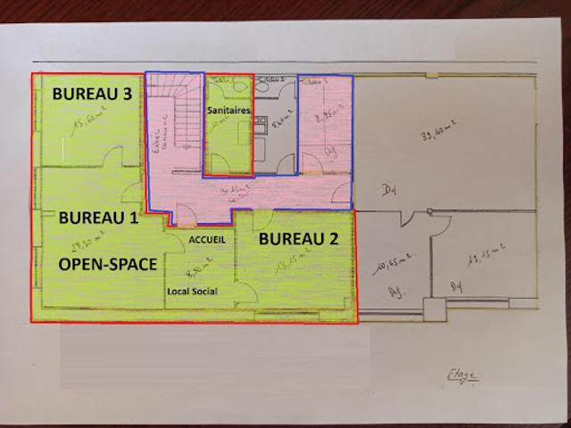 Location Bureaux 80 m2 Limoges