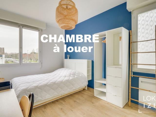 Location chambre meublée 18m² coliving Talence Bordeaux sud