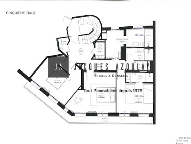 Location Duplex 5 pièces 156.27 m2 Paris 4ème
