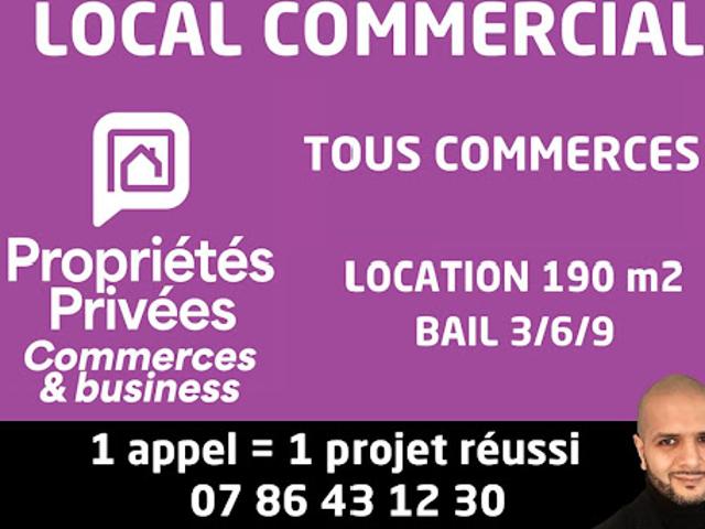 Location Fond de commerce 190 m2 Berck
