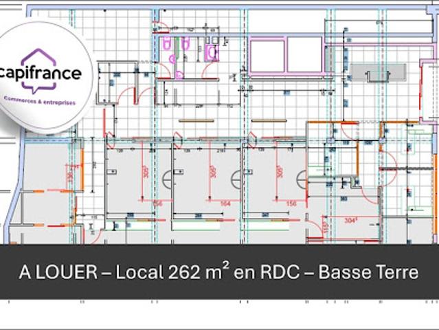 Location Fond de commerce 262 m2 Basse terre
