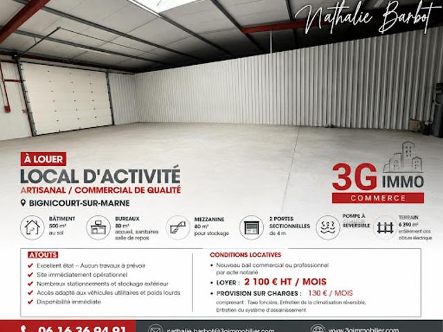 Location Fond de commerce 320 m2 Bignicourt sur Marne