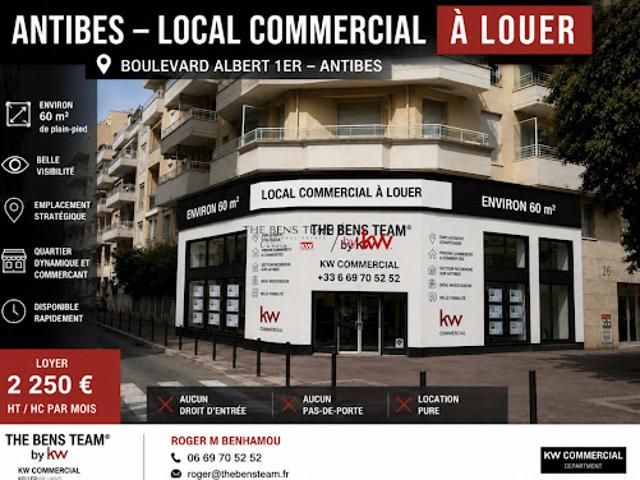 Location Fond de commerce 3 pièces 60.78 m2 Antibes