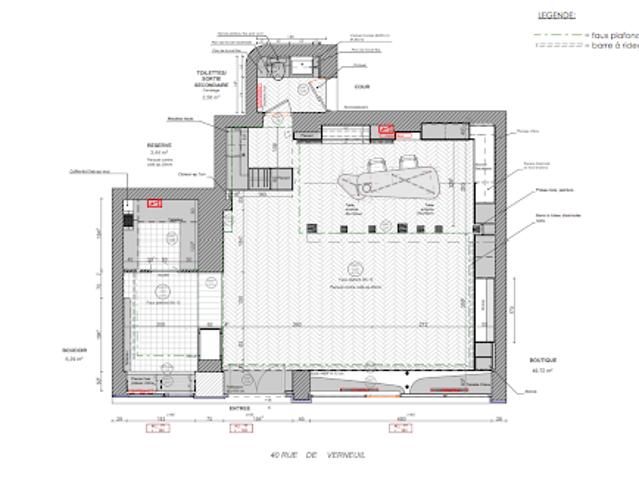 Location Fond de commerce 57 m2 Paris 7ème