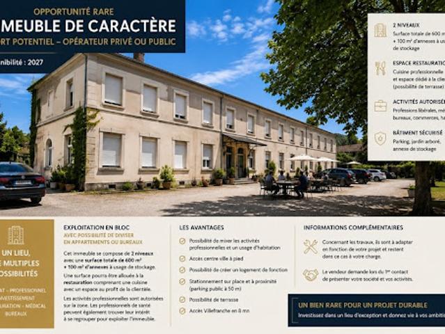 Location Immeuble 20 pièces 700 m2 Saint Georges de Reneins