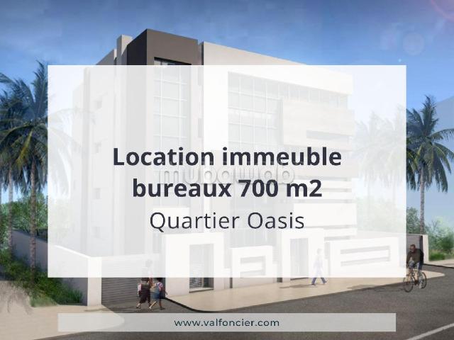 Location immeuble bureaux 700m2 Oasis, Casablanca