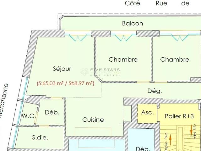 Location meublée – Bail d'un an renouvelable tacitement. Appartement climatisé, entièrement meublé et équipé, prêt à vivre