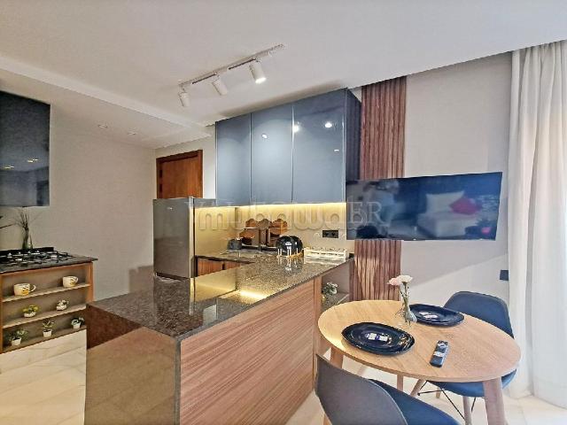 Location studio neuf moderne 55m2 avec terrasse Palmier, Casablanca