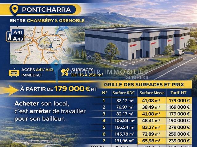 LOCAUX D’ACTIVITÉS NEUFS PONTCHARRA 38 DEVENEZ PROPRIETAIRE