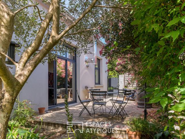 Loft atypique avec jardin paysager, atelier d'artiste de plain pied accessible PMR