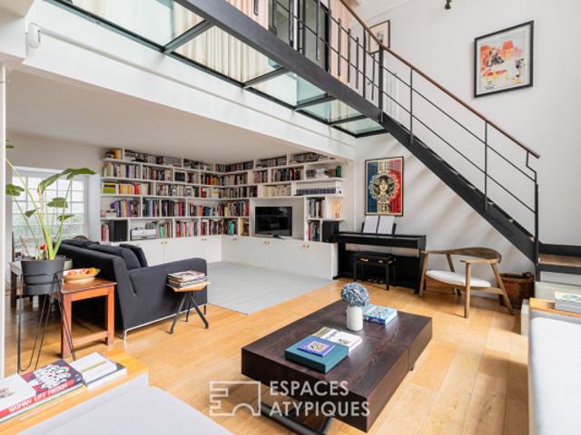 Loft au calme sur cour avec terrasse à proximité du Canal St Martin