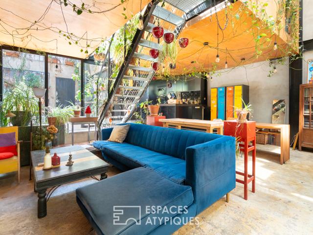 Loft avec jardin d'hiver et patio