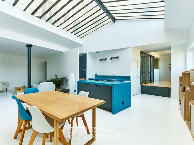 Loft d'architecte avec verrière