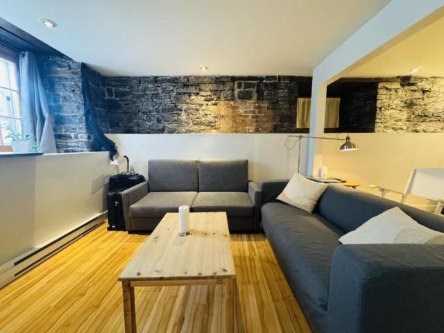 Loft entièrement meublé à louer Vieux Québec août 2026