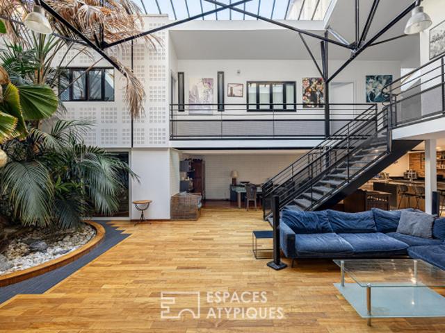 Loft industriel avec garage