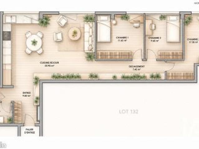 Loft 5 pièces 93 m²