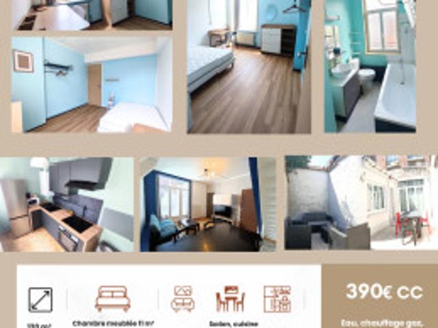 logement 11M² MEUBLEE ROUBAIX location FILLES