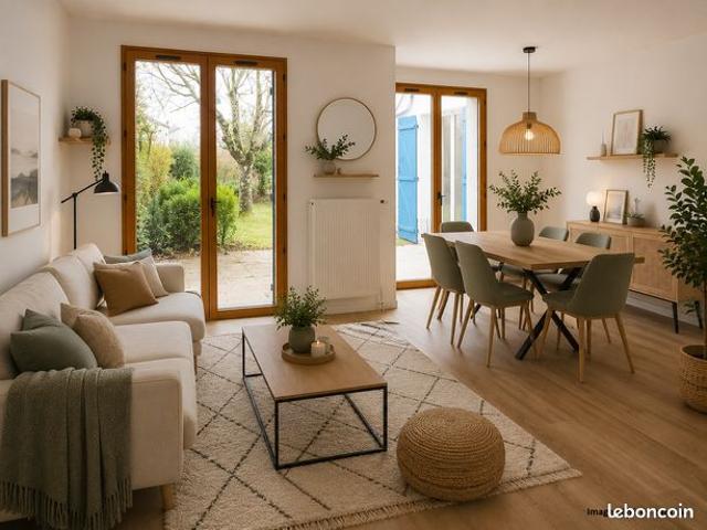 Logement semi individuel de 2 pièces 55 m2 avec jardin