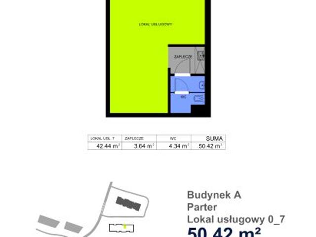 Lokal użytkowy 50,4m²