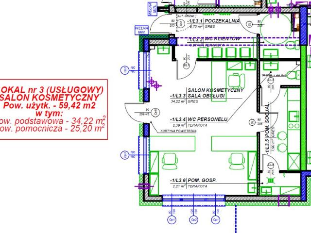 Lokal użytkowy 59,4m²