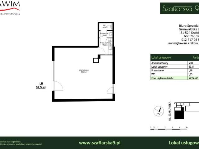 Lokal użytkowy 59,7m²