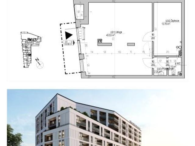 Lokal użytkowy 63,7m²