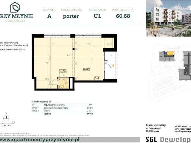 Lokal użytkowy 60,7m²